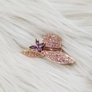 Vintage monet crystal brooch